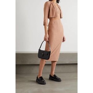 Reformation Janice Tan Knit Midi Skirt Large